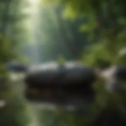 A serene nature scene with calming elements