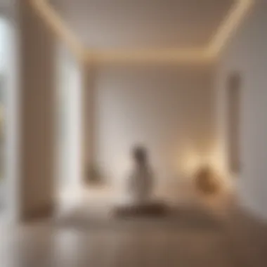 Minimalist meditation room designed for tranquility