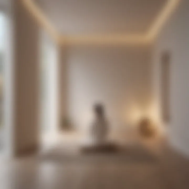 Minimalist meditation room designed for tranquility