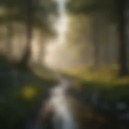A serene landscape promoting relaxation
