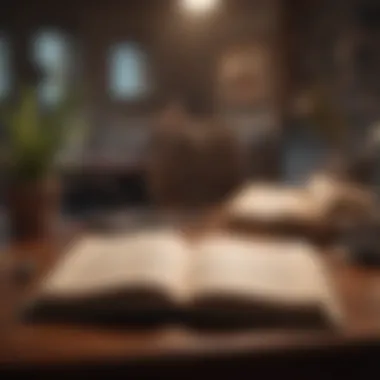 Inspiration Through Words An open book with inspiring quotes on a peaceful desk