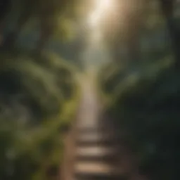 A serene landscape with a winding path symbolizing personal growth.