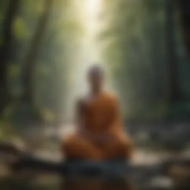 Practicing Mindfulness: A Pathway to Inner Peace Meditative scene illustrating mindfulness practice