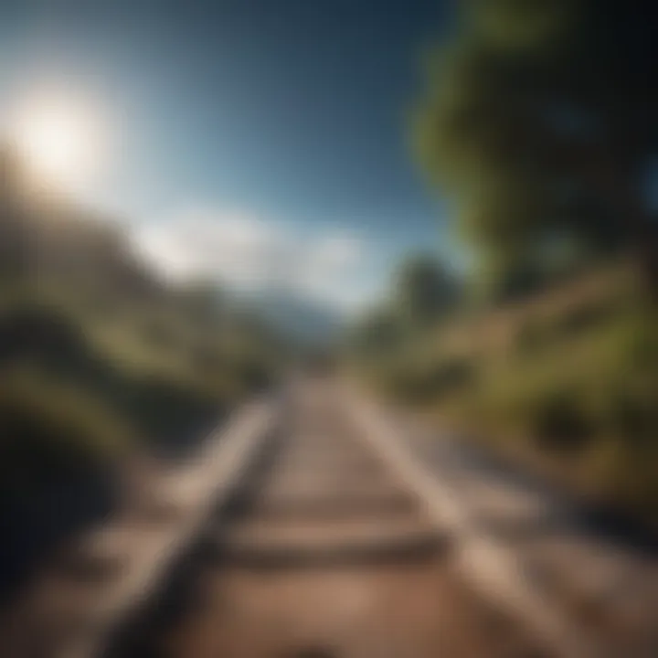 A pathway leading toward light, symbolizing self-discovery