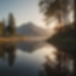 A serene landscape reflecting a tranquil mind