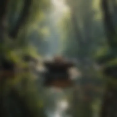 Tranquility in Nature A serene landscape representing tranquility and focus