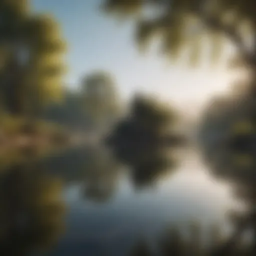 A serene landscape reflecting tranquility and simplicity