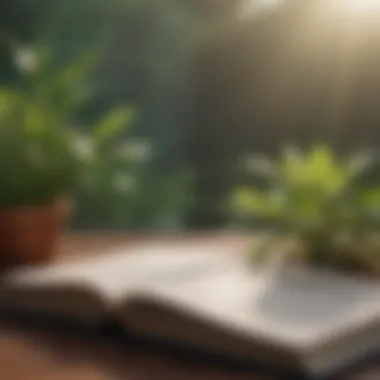 Words of Comfort: The Healing Nature of Quotes An open book with highlighted quotes about anxiety