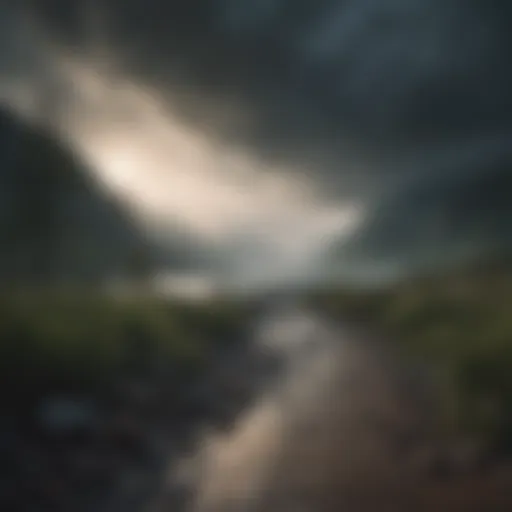 A serene landscape symbolizing calmness amidst chaos