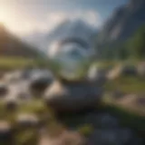 Inspiring quote on a serene landscape