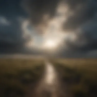 Hope Illuminated: A Path to Change Light breaking through clouds symbolizing hope
