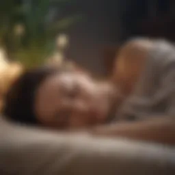 A serene sleep environment showcasing calming elements.
