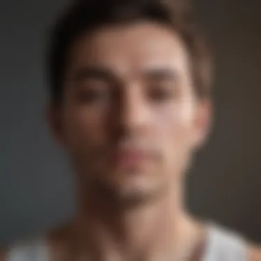 Close-up of a person meditating with focused expression