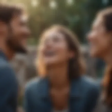 Joyful Connections A group of friends sharing laughter and joy.