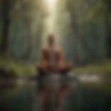 Mindfulness in Action A person meditating in a peaceful environment.