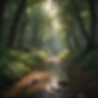 Tranquility in Nature A serene landscape depicting tranquility and peace
