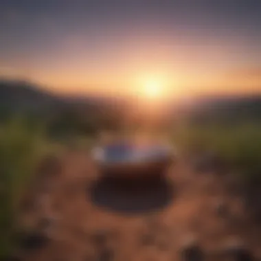 Symbolizing New Beginnings A serene landscape with a sunrise symbolizing new beginnings