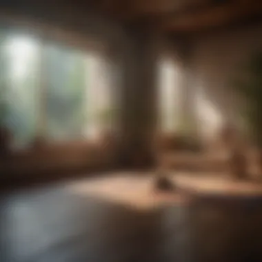 An inviting meditation environment Meditation space with calming elements