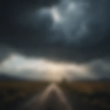 Stormy Skies of External Influences A stormy sky reflecting external circumstances affecting moods