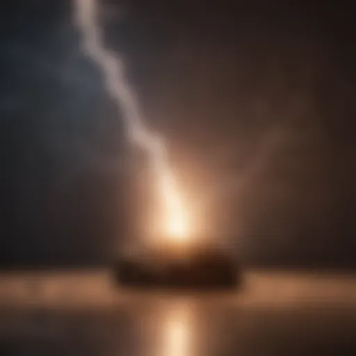 A visual representation of acute stress with a lightning bolt symbolizing sudden pressure.