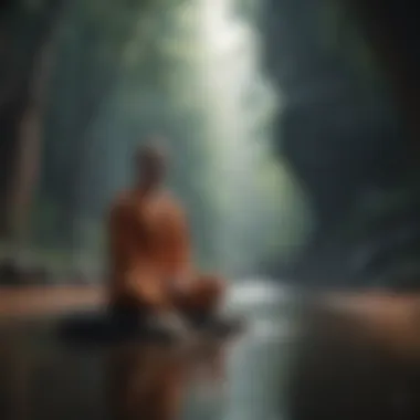 Mindfulness meditation scene