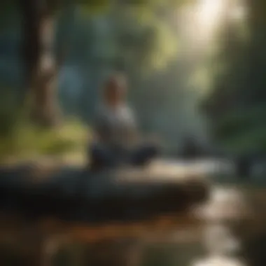 Mindfulness for Wellness A person practicing mindfulness in a tranquil setting.