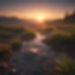 A serene landscape with a sunrise symbolizing new beginnings