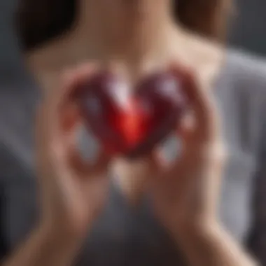 Embracing Self-Love An artistic representation of a heart symbolizing self-acceptance and love