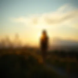 A serene landscape symbolizing self-discovery and reflection after divorce