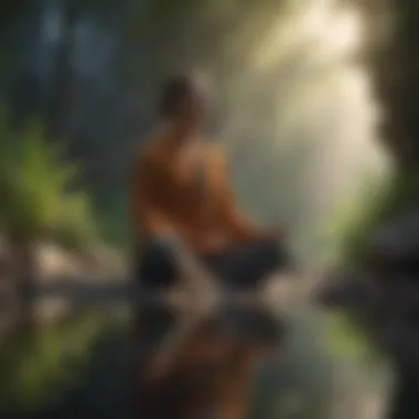 Mindfulness in Stillness A person meditating in a calm environment, illustrating mindfulness.