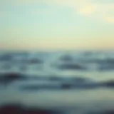 A serene landscape with calming hues and gentle waves