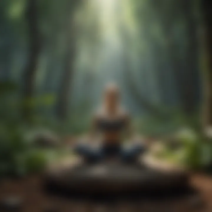 A calming visual from a mindfulness-based video game