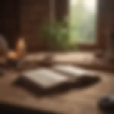 Exploring Meditation Techniques Open book with meditation techniques and notes