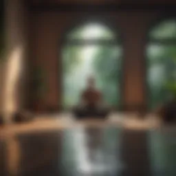 Serene environment promoting calmness