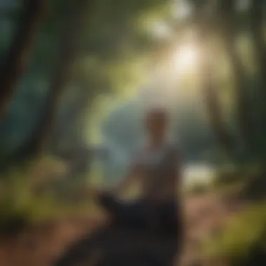 Finding Peace in Nature Meditation in a tranquil natural setting