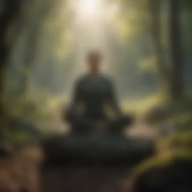 Embracing Mindfulness in Nature A serene landscape promoting mindfulness