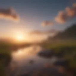 A serene landscape featuring a sunrise, symbolizing hope and new beginnings.