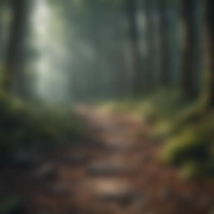A path through a forest representing the journey of recovery