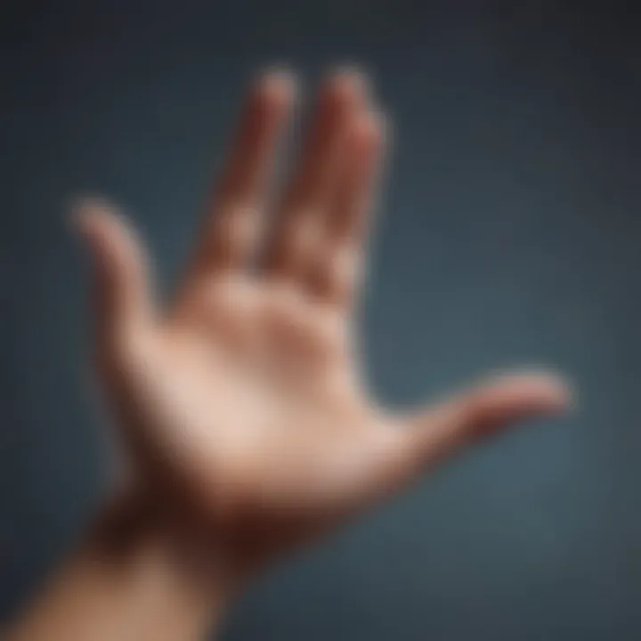 An artistic depiction of a hand reaching out, symbolizing the act of being there for a friend.