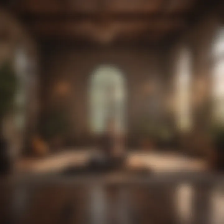 Meditation space with calming elements