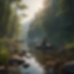 A serene landscape promoting mental wellness