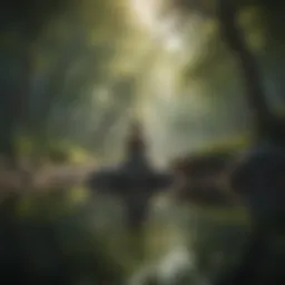A serene landscape representing tranquility and mental wellness