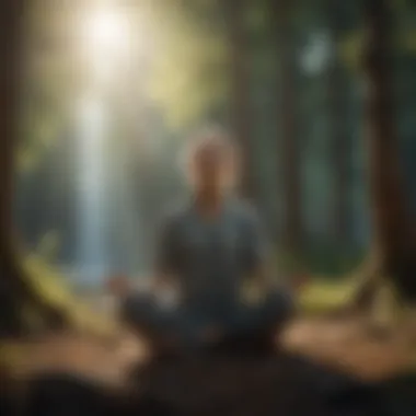 Mindfulness in Nature A person meditating in nature, embodying mindfulness