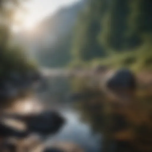A serene landscape representing emotional tranquility