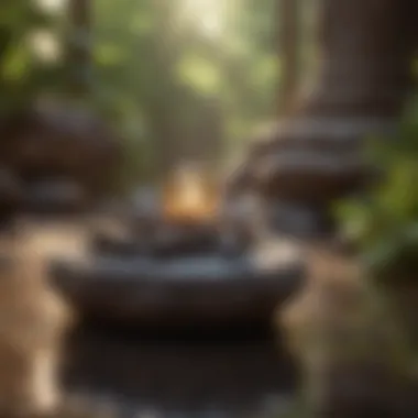 Mindfulness practice in a tranquil setting