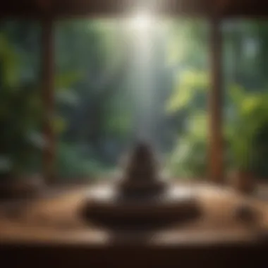 Creating a Tranquil Meditation Space Meditation space with calming elements
