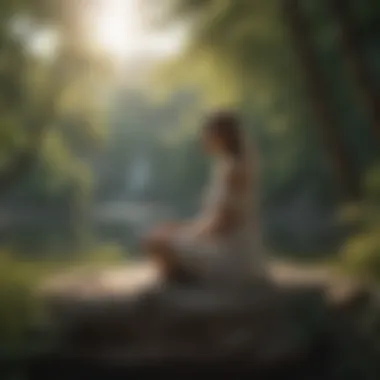 Embracing Tranquility A serene landscape symbolizing tranquility and inner peace.