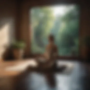 Meditation space with mindful ambiance