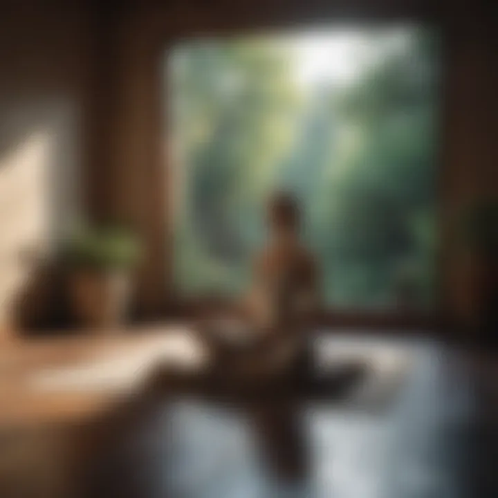 Meditation space with mindful ambiance