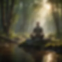 Mindfulness practice in a serene environment